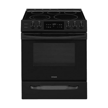 Frigidaire FFEH3054UB 30 Slide-In Electric Range with 5 Elements 5 Cu. Ft. Oven Capacity Self Clean Keep Warm Zone in Black