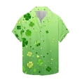 thumbnail image 5 of Xdegoge St Patricks Day Shirt for Men Plus Size Button Down V Neck Shirts Green St Patrick's Casual Loose Tops Shamrock Print Irish Top, 5 of 5