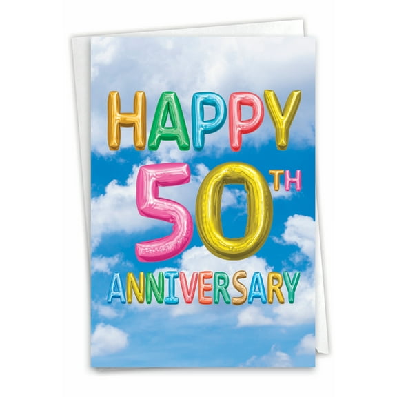 1 50th Anniversary Card with Envelope - Milestone (Not 3D or Layered) C5651GMAG