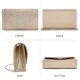 thumbnail image 3 of Bolso de noche de satén esmerilado Dasein Clutch Purse para mujer, 3 of 6