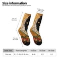 thumbnail image 2 of KLL Abstract Gold Floral Galaxy Print Cool Socks Men's Women's Crew Socks Funny Crazy Novelty Stockings, 2 of 6