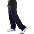 thumbnail image 2 of Ma Croix Mens Fleece Cargo Sweatpants Heavyweight Solid Open Bottom Long Pants, 2 of 3