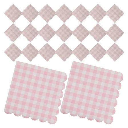 IBASETOY 40PCS Checkered Napkins Disposable Absorbent Paper For Birthday Party Wedding Supplies