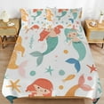 thumbnail image 2 of Ocean Cute Mermaid Bedding Sets Twin Duvet Cover 3 Piece Cute Bed Set for Boys Girls Kid, 2 of 6