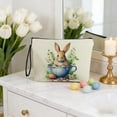 thumbnail image 7 of Kumdkd Easter Bunny Makeup Bag - 9.8x6.7in Foldable Travel Organizer with Anti-Skid Zipper, Portable Storage Pouch for Cosmetics, Accessories & Holiday Decor, 7 of 7