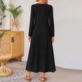 thumbnail image 4 of Cyglowse Spring Long Sleeve Comfortable Loose Maxi Dresses for Women 2026 Elegant Classy Winter Wedding Guest Dress Black L, 4 of 8