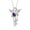 Amethyst, variant on 14K White Gold Guardian Angel Necklace with 6X4MM Ruby & Sparkling Diamonds -  18" Chain Exquisite Birthstone Jewelry