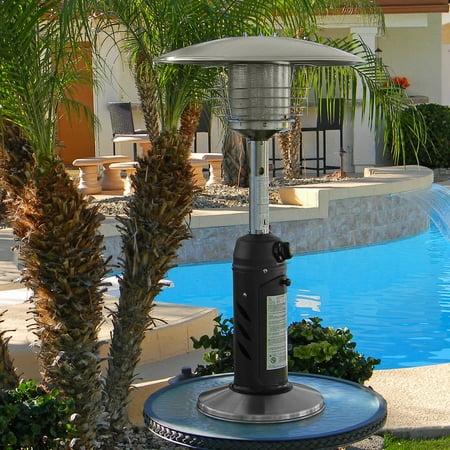Outdoor Heater - Hiland Portable Black and Stainless Steel Patio Heater