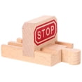 thumbnail image 1 of 2Pcs Wooden Train Stop Track Toy Train Scene Track Prop Railway Train Track Piece, 1 of 6