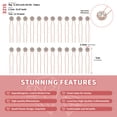 thumbnail image 7 of Miallo Rose Gold Bobby Pins 24pcs, Cute Hair Clips for Thick Hair, Trendy Metallic Hair Accessories Gift for Girls & Women, 7 of 7