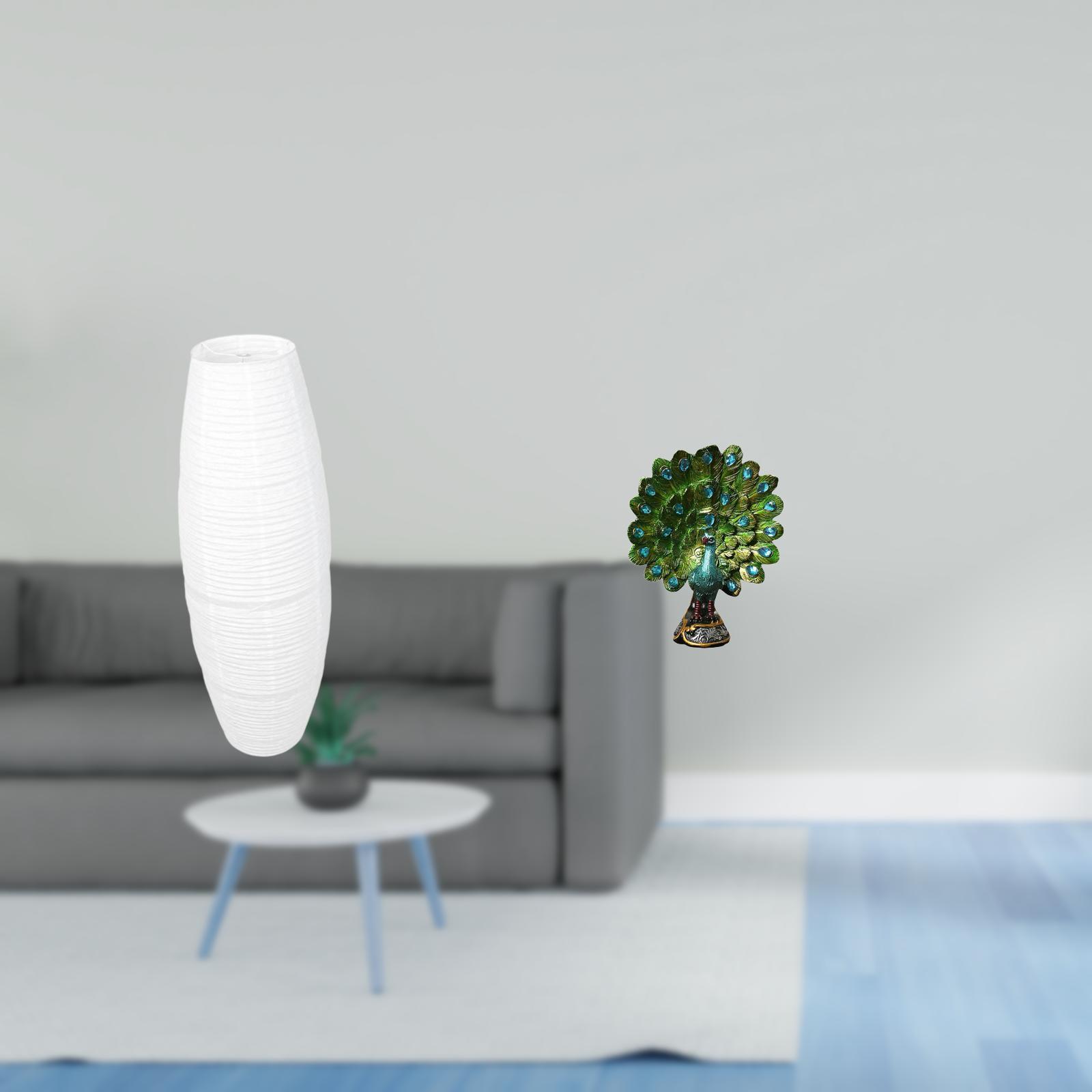 Floor Lamp Cover Rice Paper Floor Lamp Shade Decor Lamp Resin Material for Living Room Bedroom Office Decoration