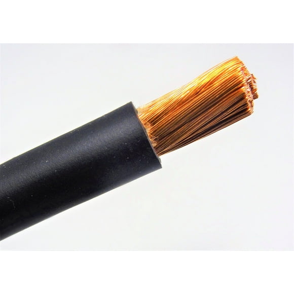 4 AWG HEAVY DUTY Extra Flexible Welding Lead Car Solar Battery Cable 600 VOLT - BLACK - 25 FEET - Made in the USA!