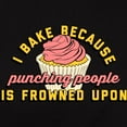 thumbnail image 3 of CafePress - I Bake Because Punching Pe Women's Classic T Shirt - Women's Traditional Fit Dark T-Shirt, 3 of 4