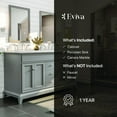 thumbnail image 7 of Eviva Elite Stamford 60" Gray Solid Wood Bathroom Vanity Set with Double OG White Carrara Marble Top & White Undermount Porcelain Sinks, 7 of 7