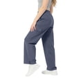 thumbnail image 5 of Women's Wide Leg Sweatpants Drawstring Waist Baggy Cargo Pants Casual Elastic Waisted Trousers with Pockets Navy M, 5 of 6