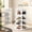 White, variant on 4 Tier Rotating Shoe Rack Tower, 360° Spinning Lazy Susan Shoe Organizer, Revolving Round Carousel for Shoes and Handbags, Black