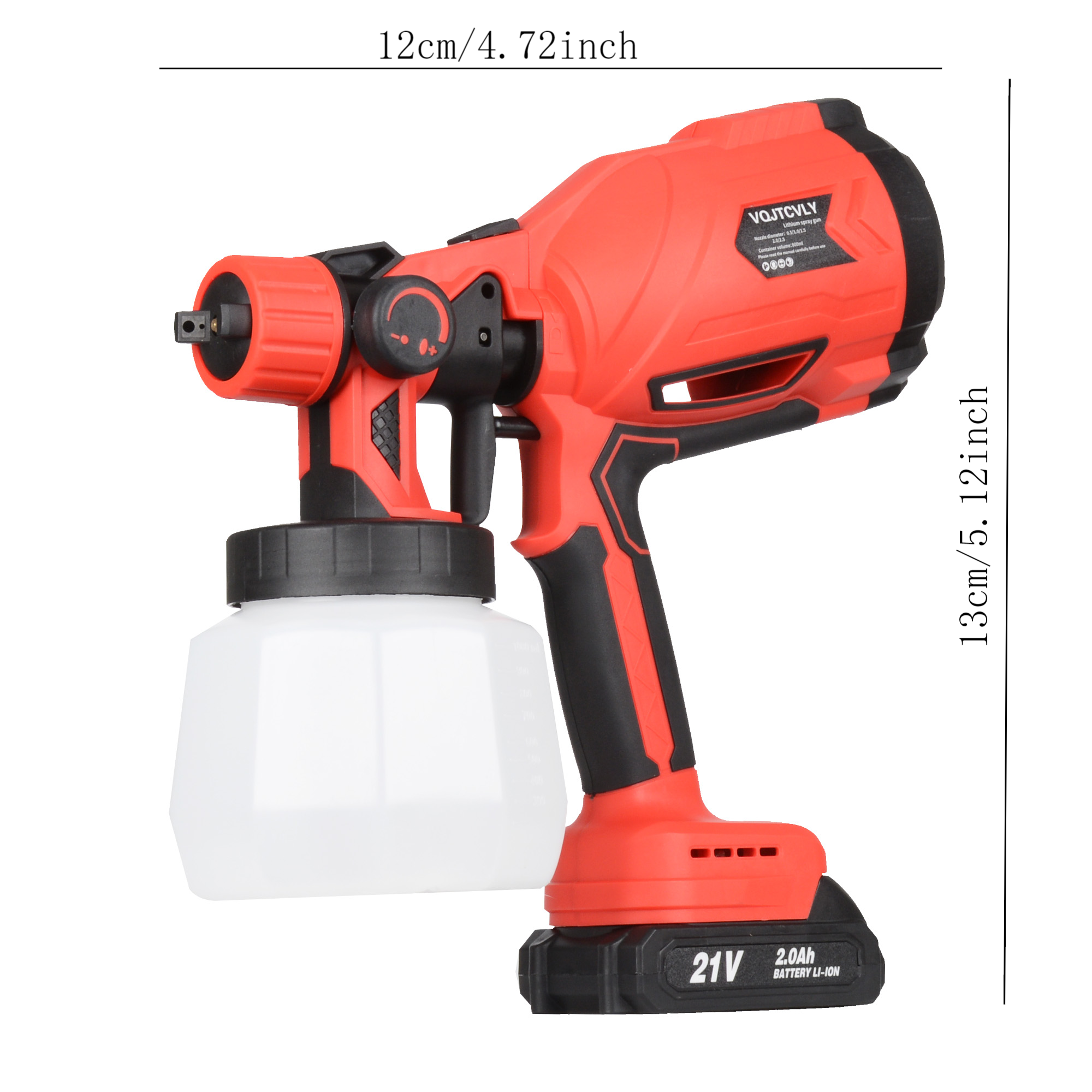 ODEB Cordless HVLP Paint Sprayer with 1200ml Container photo 5