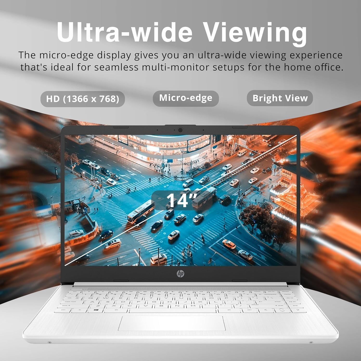 HP Stream 14" HD Laptop, Intel Celeron N4120 Processor, Intel UHD Graphics 600, 16GB RAM|320GB Storage, Fast Charge, HDMI, WiFi, Bluetooth, Win 11 Pro, Office Pro Lifetime