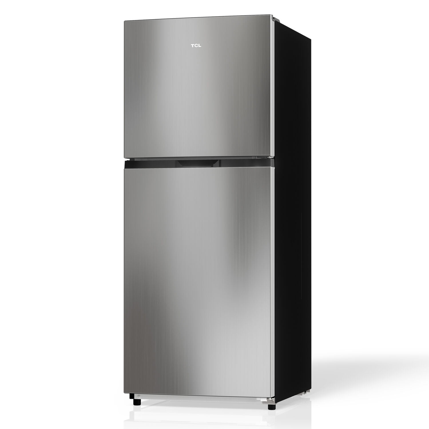 TCL Stainless Steel Double Door Refrigerator with Freezer for Home, Apartment & Office, 10.1 Cu. Ft