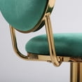 thumbnail image 3 of Topcobe Bar Stools Set of 2 with Back and Footrest Counter Height Dining Chairs, Green, 3 of 8
