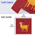 thumbnail image 5 of Napkin Satin Napkin 20*20 Inchx4 Kitchen Towel Dinner Plate Towel Decorative Towel Napkin Tea Towel Suitable For Kitchen Table Yellow Christmas Deer Beautiful, 5 of 8