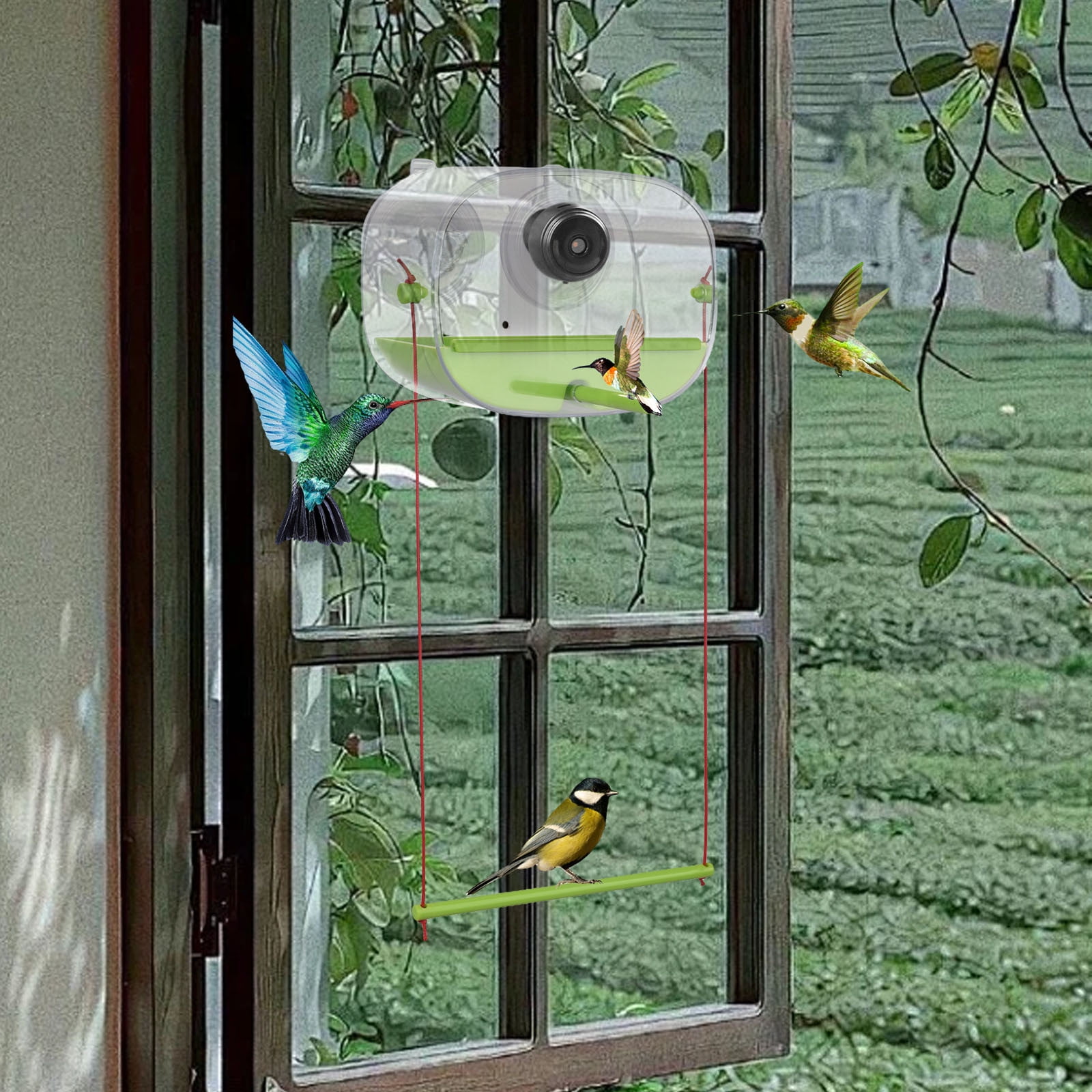 LACKUST Bird Feeders Outdoor Clearance,HD 1080P Night Vision Bird Feeder Camera with WiFi for Outdoor Bird Watching and Photo Capture,As Shown