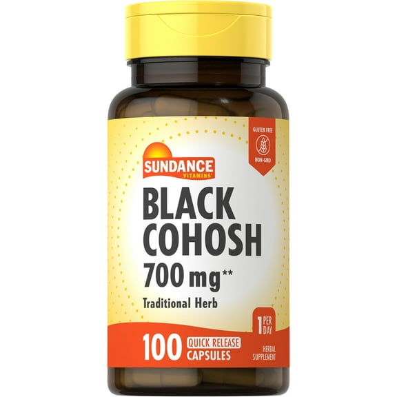 Black Cohosh 700mg | 100 Quick Release Capsules | Non-GMO and Gluten Free Supplement | by Sundance