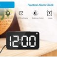thumbnail image 2 of Shxx Digital Alarm Clock, 6 Led Screen Display, Wood Grain, 6 Brightness, Snooze, 12/24h, Easy Digital Clock European Regulations Xqsz1038, 2 of 4