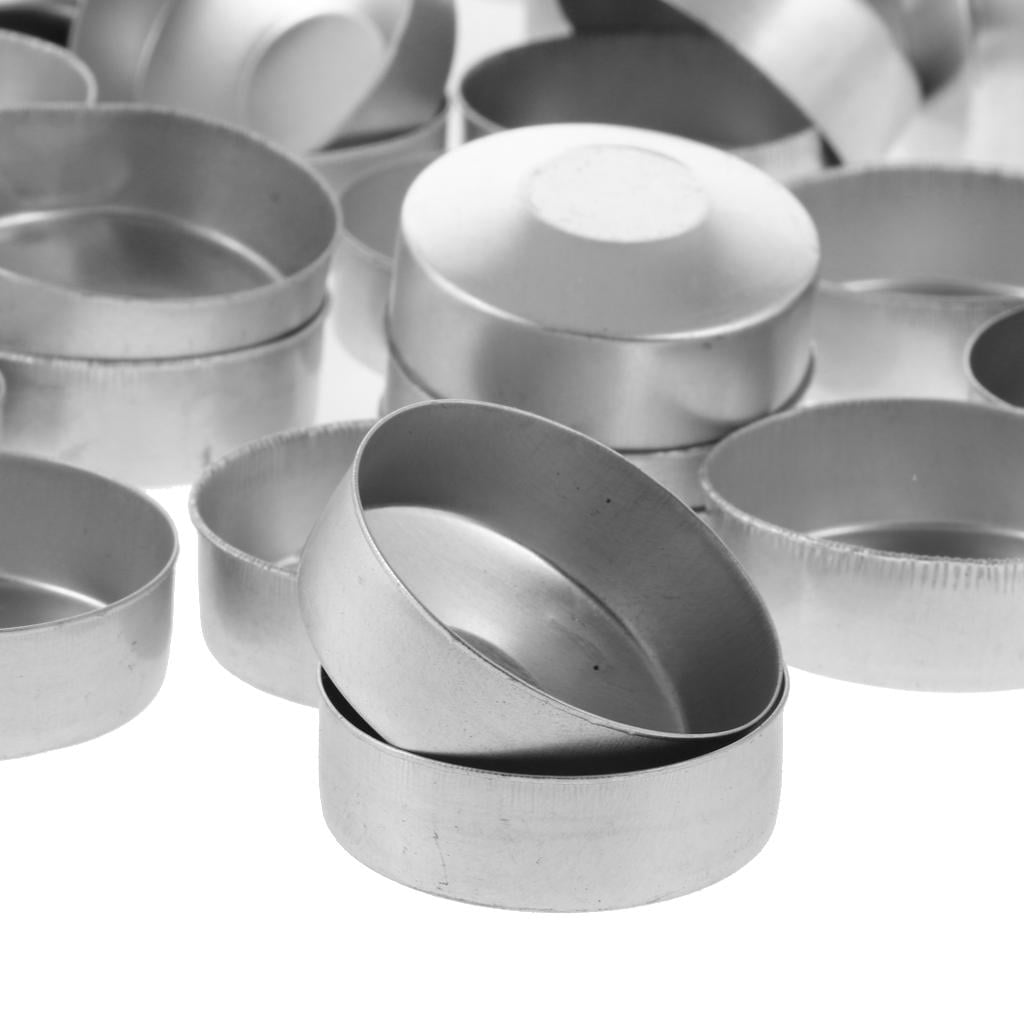 FVDPWYE 200x Aluminium Tea Light Empty Case Container + Candle Wicks Candles Making