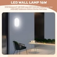 thumbnail image 4 of Lámpara de Pared LED A Prueba de Humedad, 16 W, Ovalada, para Techo, IP65, Resistente Al Agua, CA 85-265 V, para Baño, Exterior, Jardín, Patio, 16 W., 4 of 5