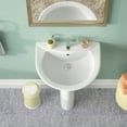 thumbnail image 5 of DeerValley DV-1P523 26" Tall U-Shape Pedestal Bathroom Sink with Overflow in White, 5 of 17