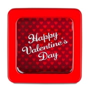 Valentine's Day Red Square Window Tin, 7.25” x 7.25” x 2.5”, by Way To Celebrate