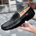 thumbnail image 2 of Grained Leather Slip-On Penny Loafers, 2 of 5