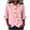 Pink, variant on Edvintorg Women's Blouses & Button-Down Shirts Fashion Turndown Collar 3/4 Sleeve Casual Loose Tops Summer Clothes for Women Wine M