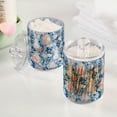 thumbnail image 2 of Yayeee 4 Pack Qtip Holder Bathroom Cotton Swab Canister with Lid Clear Dispenser Set, Floral Easter Rabbits, 2 of 6