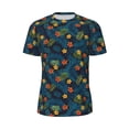 thumbnail image 5 of Wukai Hawaiian Style Print Men's Short-Sleeved Mesh T-Shirt,Quick-Dry Short Sleeve Workout T-Shirt-, 5 of 8