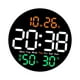 thumbnail image 4 of Reloj de pared digital Reloj despertador digital Hora Fecha Semana Visualización Moderno Silencio 12/24H Multicolor, 4 of 9