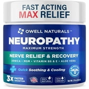 OWELL NATURALS Neuropathy Pain Relief for Feet- Nerve Cream Soothing & Calming for Aching Foot, Hands, Legs, Toes - 100% Natural - Made in The USA