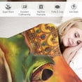 thumbnail image 3 of Orinice  Animal Soft Flannel Fleece Throw Blanket, Frog Prince with Golden Yellow Crown on Rocks Soul Mates Illustration, Cozy Plush for Indoor and Outdoor Use, Yellow Green 40x50in, 3 of 6