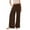 Brown, variant on ZZwxWA Running Pants for Women, Women's Summer Casual Solid Color Linen Wide-legged Pants Bohemian Wind Beach Pants Drawstring Loose Pants Elastic Waist Casual Pants Pants Casual Pants for Women