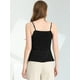 thumbnail image 4 of Blusa De Tirantes De Espagueti Casual Para Mujer Allegra K Tops De Camisola De Satén Sin Mangas Brillantes Negro S, 4 of 5