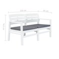 thumbnail image 3 of vidaXL Patio Garden Bench Loveseat 2-Seater Patio Bench with Cushions Plastic, 3 of 14