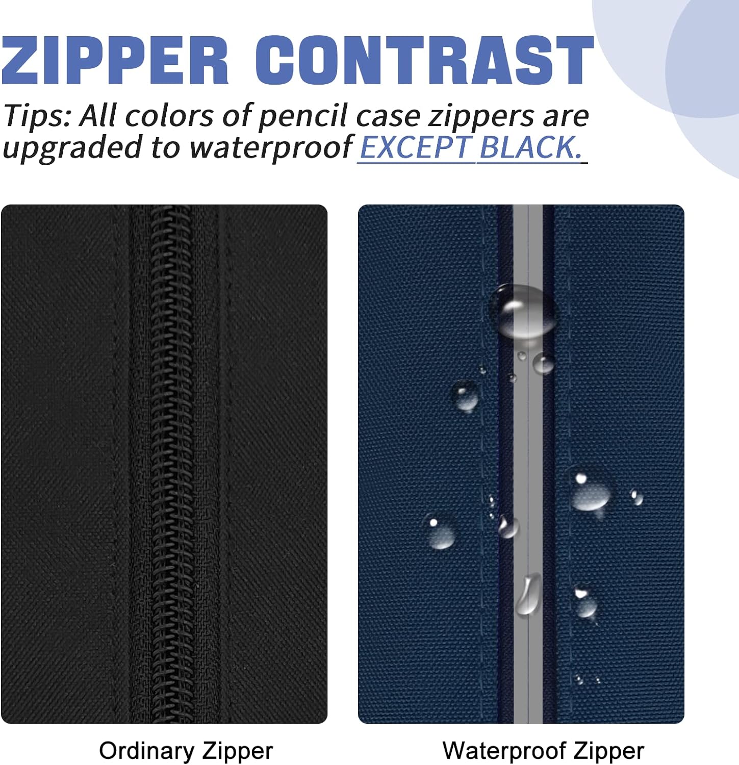 Minimalist Pencil Case, Large Capacity Pencil Bag with Portable Handle, Waterproof Fabric and Zipper, Aesthetic and Spacious Pen Organizer for Office Staff and Professionals, Navy Blue