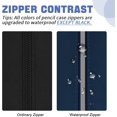 thumbnail image 5 of Minimalist Pencil Case, Large Capacity Pencil Bag with Portable Handle, Waterproof Fabric and Zipper, Aesthetic and Spacious Pen Organizer for Office Staff and Professionals, Navy Blue, 5 of 7