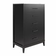 thumbnail image 5 of Pemberly Row Tall 5 Drawer Dresser in Black w/ White Marble Top, 5 of 9