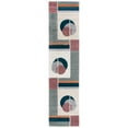 thumbnail image 5 of SAFAVIEH Orwell Clarence Abstract Area Rug, Beige/Dark Teal, 6'7" x 6'7" Square, 5 of 9