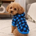 thumbnail image 2 of Classic Plaid Dog Hoodie Sweatshirt Soft Warm Hooded Pet Clothes with Pocket Daily holiday dress-up Fall Winter Apparel for Small Medium Large Dogs, 2 of 5