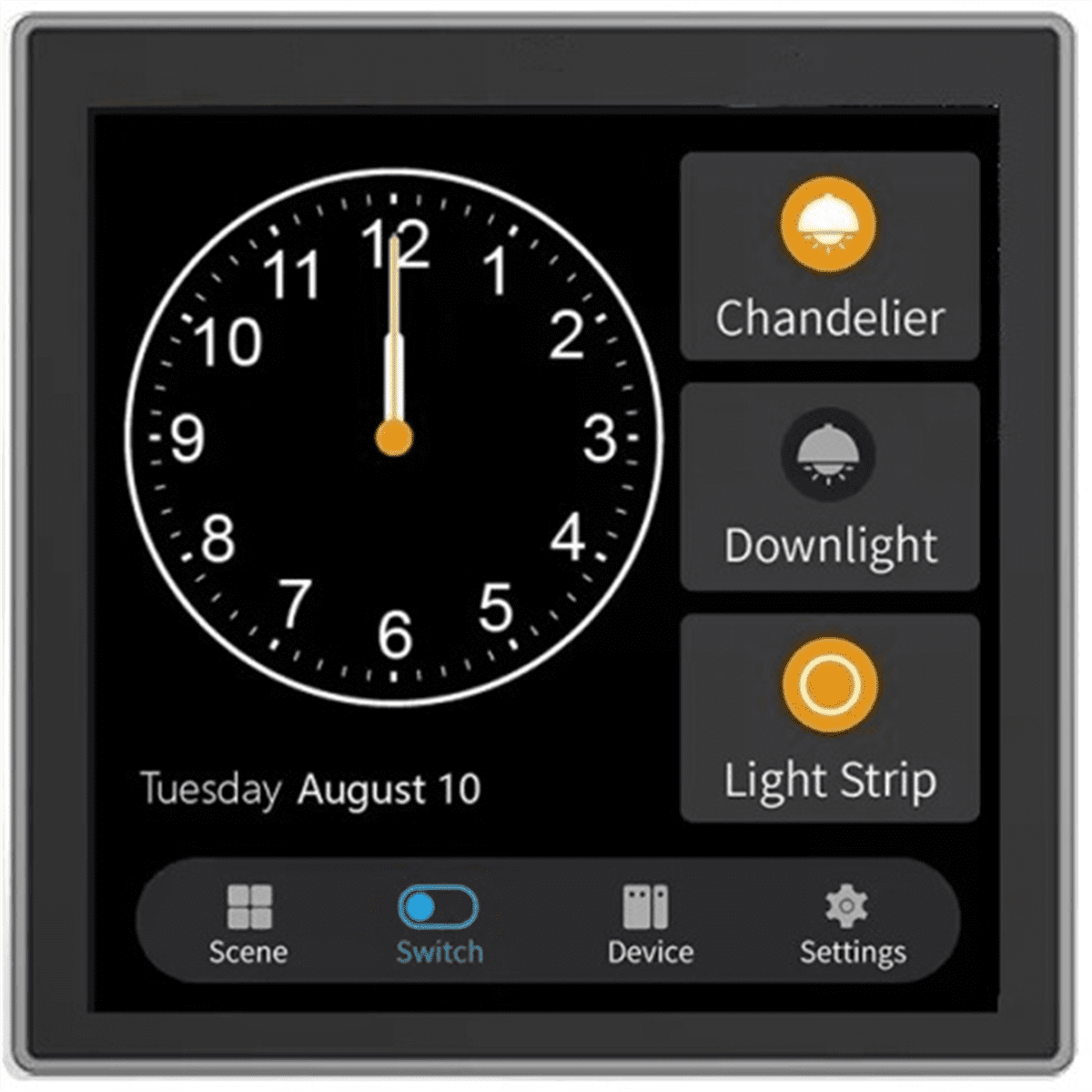Tuya T3E Panel Switch Touch Screen Panel EU Smart Control Panel Switch Zigbee Smart Home Wall Push Light Switch,Black