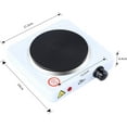 thumbnail image 5 of HUSERYT 1-Burner Electric Griddle - 500W, Portable, Thermostat Controlled, White, 5 of 5