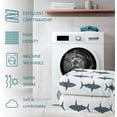 thumbnail image 4 of Shark Throw Blankets 60'''' x 80'''', Shark Silhouette White Backdrop - Lightweight Super Soft Microfiber Blankets All Seasons for Couch/Sofa/Gift, 4 of 6